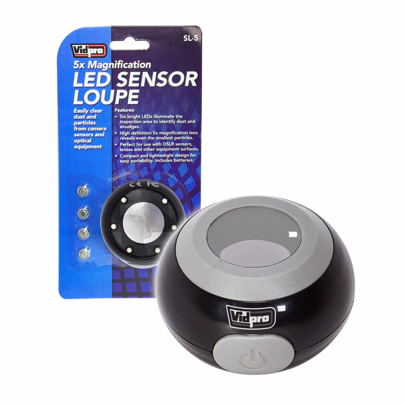 Vidpro SL-5 LED Sensor Loupe with 5x Magnification